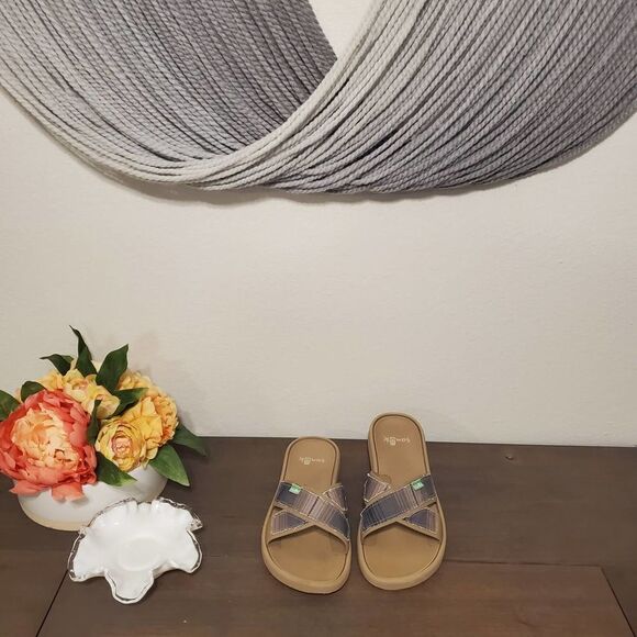 Sanuk Flip Flops Sz 9 - Picture 2 of 6